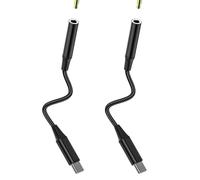 Adattatore da USB C a jack per cuffie da 3,5 mm (confezione da 2) DAC AUX Dongle per Apple per iPhone 15 per iPad Compatibile con Samsung Galaxy Auricolare Mic Spina audio per altoparlante del
