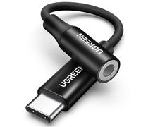 UGREEN Adattatore USB C a Jack 3.5mm Chip DAC per Cuffie Tipo C Compatibile con iPhone 17 Pro Max Air Galaxy S25 Ultra MacBook Pro 2024 iPad Pixel 9 XL (Nero)