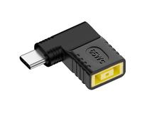 Adattatore da USB C a Punta Sottile, Adattatore da 90 gradi USB C maschio a Punta Sottile Quadrata Gialla, Len-ovo Convertitore da USB C, Adattatore di Caricabatterie PD 65W Compatibile con Len-ovo