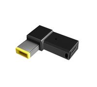 Adattatore da USB C a punta sottile, connettore femmina Type C a maschio con punta sottile gialla, spina da 100 W, adattatore di alimentazione per la