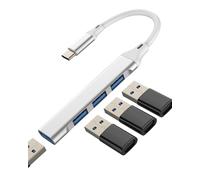 Adattatore da USB C a USB (4 in 1) convertitore hub porta di tipo C multiporta OTG 3.0 Extender Adaptador Laptop PC MacBook Splitter Thunderbolt Multiple per Apple per iPhone Compatibile per Samsung