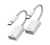 Adattatore da USB-C a USB A 3.0 OTG cavo accessorio (confezione da 2) compatibile con Samsung Galaxy S20 S21 S22 S23 MacBook per Apple per iPhone15 Pro Max Plus per iPad Pro Air Mini Tipo Mouse Port