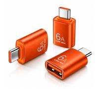 Adattatore da USB C a USB, confezione da 3, adattatore OTG MacBook Pro/Air 3.0 da USB C maschio a femmina, convertitore Thunderbolt 4 3 per Apple iPhone 17 17e 16, Mac, iPad, Microsoft Surface