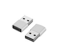 Adattatore da USB-C a USB da 2 pezzi per il trasferimento dati e la ricarica Silver