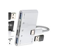 Adattatore da USB C a USB, lettore di schede SD (6 in1), convertitore OTG 3.0 per iPhone 16 15 MacBook fotocamera digitale Micro SD TF trasferimento di memoria foto compatibile per Samsung per iPad