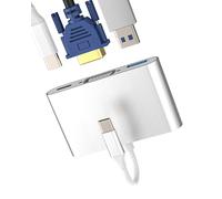 Adattatore da USB C a Vga (3 in 1) USB OTG 3.0 Type-c cavo di ricarica 4 K DisplayPort Thunderbolt schermo convertitore AV hub proiettore connettore per Apple iPhone 15 per iPad Android 60 Hz ad alta