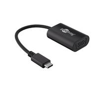 Goobay 38531 Adattatore da USB-C a VGA, Nero, 0.2 m Lunghezza del Cavo