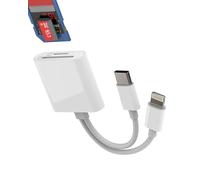 Adattatore da USB C Lightning a SD Micro SD Card Reader per iPhone 16 15 14 Pro Max TF Memory Type C Dual Connector Compatibile per Samsung MacBook per iPad 10 Android Camera Transfer Computer