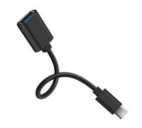Adattatore da USB Femmina a USB-C Maschio Compatto Connessione Stabile Nero