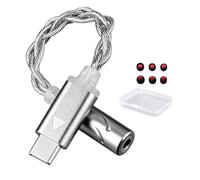 Adattatore da USB tipo C a jack per cuffie da 3,5 mm, per iPhone17/iPhone 16/16 Pro/15/15 Pro/Pro Max/Plus, compatibile con iPad, Samsung Galaxy S23/S22/S21/S20, MacBook (tipo C argento)