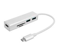 Adattatore da USB Type C a RJ45 per scheda di rete, hub con porte USB multiple, trasferimento dati ad alta velocità, adattatore LAN Ethernet,