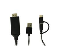 Adattatore Da USB Type C e Micro USB A HDMI HDTV Cavo 2 Metri Per Smartphone And