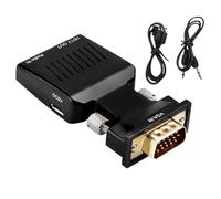 Adattatore da VGA a HD per Monitor - Adattatore VGA Maschio A HD | Connettore Pronto all'Uso 1080P con Cavo Audio 3,5 mm Design Compatto per Ufficio Proiettore Portatile Casa Teatro Domestico