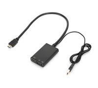 Adattatore da VGA a HDMI, convertitore plug and play per streaming video, materiale ABS, trasmissione del segnale stabile, schermato contro le