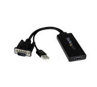 Adattatore da VGA ad HDMI con audio e alimentazione USB - Convertitore da VGA ad HDMI portatile - 1080 p Converte un segnale VGA da un computer