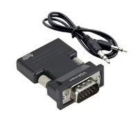 Adattatore da VGA | Sorgente di uscita VGA PC a TV/monitor con connettore di ingresso | Convertitore da femmina a maschio | Convertitore USB a adattatore, display e monitor per proiettore, HDTV