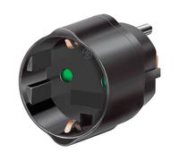 Brennenstuhl 1508470 Adattatore da Viaggio DE => Italia, 250 V, Nero