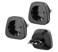 Adattatore da viaggio, confezione da 3 adattatori da viaggio per Italia, Siria, Uruguay, Cile, Maldive, Nero