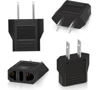 Adattatore da viaggio da 4 pezzi, adattatore da viaggio USA a spina americana per spina C E F L A N, adattatore CA Francia Europa a Stati Uniti Canada Giappone Messico Thailandia, 250 V 6 A Compact