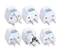 Adattatore Da Viaggio Da 4 Pezzi, Adattatore Universale per Spina Ue, Adattatore per Cina, USA, Regno Unito, Svizzera, Thailandia, Italia, Per Smartphone, Laptop, Rasoi E Dispositivi Da Viaggio