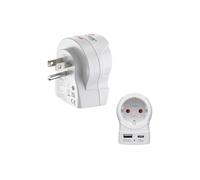 Adattatore da viaggio "EU a US", 1 x USB-A, 1 x USB-C (PD), 20 W