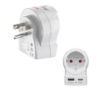 Adattatore viaggio Hama UE a US con 2 porte USB