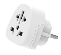 Adattatore da Viaggio, Ewent Adattatore Da Mondo a Europa, Adattatore Universale da Mondo a Europa, Spina da USA/UK/AUS/CINA/Svizzera a presa Schuko (IT/ES/DE/UE), Spina da Viaggio Compatta