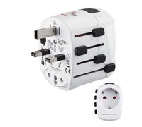 Adattatore da viaggio Hama 00223471 Universale 3 poli 1750 W Bianco