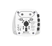 Adattatore da viaggio HAMA MUV Micro Universale Bianco, 100-250 V