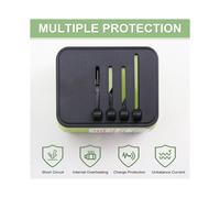 Adattatore da Viaggio Internazionale con Prese CA, Adattatore di Alimentazione Universale per Tutto il Mondo 3 USB + Type-C, Perfetto per Oltre 200