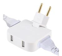 Adattatore da viaggio multifunzionale girevole per prese a muro, compatibile con elettrodomestici ed elettronica di consumo di tutto il mondo.