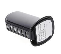 Adattatore da viaggio multiplo for stazione dock di ricarica rapida da tavolo con 6 porte USB multiple da 30 W,Distribuzione intelligente dell'energia