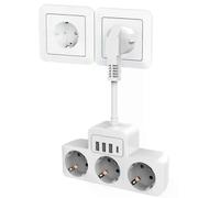 Adattatore da viaggio multiporta europeo con porte USB, multipresa da viaggio universale di tipo C
