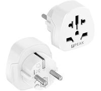 Adattatore da viaggio Peak Power World to Europe - Consente ai viaggiatori di oltre 150 Paesi di utilizzare in modo sicuro dispositivi messi a terra o non messi a terra in tutta Europa (a (3)