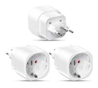 Adattatore da Viaggio Svizzera 3 pezzi, adattatore da Presa EU a Spina Tipo J, svizzero per Maldive, Ruanda, Liechtenstein