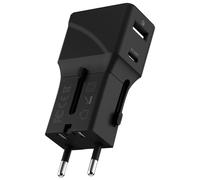 Adattatore da viaggio tascabile Rolling Square nero