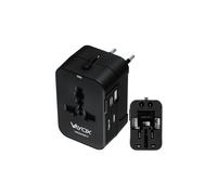 Adattatore da viaggio UK/US/EU/AU con USB-A, caricatore BX15397
