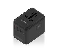 Adattatore da viaggio universale AISENS GaN 35W 2xUSB-A QC3.0 3xUSB-C PD3.0 Nero