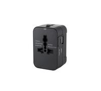 Adattatore da Viaggio Universale con Porte USB+Tipo C, Presa UK-UE, Caricabatterie da Muro, Convertitore di Alimentazione CA, per USA, UE, Regno