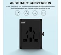 Adattatore da viaggio universale, convertitore globale con ricarica intelligente, perfetto per viaggi in più paesi, 2 porte USB-C e 2 porte USB-A,