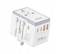 Adattatore da viaggio universale Dudao A35 bianco NEW