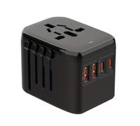 Adattatore da viaggio universale GaN da 20 W 2 USB-C 2 USB-A Spina internazionale a ricarica rapida for EU UK US AU 200+ Paesi