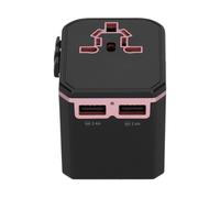 Adattatore da viaggio universale per uso internazionale, ricarica USB multiporta, erogazione rapida di energia con ampia compatibilità di tensione,