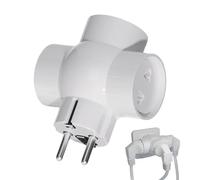 Adattatore Da Viaggio Universale - Presa Multipla CA 16 A, Convertitore Di Alimentazione Europa Germania Russia, Alimentatore Di Rete A Tre Porte | Accessorio Pratico Per Un Soggiorno All'estero