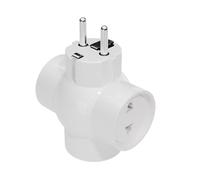 Adattatore da viaggio universale | Prolunga di rete | Multipresa 16A compatibile Germania, Europa, Russia per viaggiatori uomini e donne