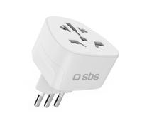 SBS Mobile Adattatore presa da muro italiana a universale bianco