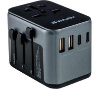 Adattatore da viaggio universale Verbatim 49545 con USB-C PD e QC 2x USB-C 2x USB-A
