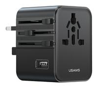 Adattatore da viaggio USAMS da 17 W USB-C/USB-A, nero