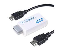 Adattatore da Wii a HDMI, 1080P/720p per Nintendo Wii con cavo HDMI da 1,5 m, supporta tutte le modalità di visualizzazione, include jack di uscita audio da 3,5 mm, compatibile con tutte le modalità