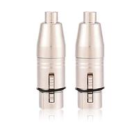 Adattatore da XLR a RCA, connettore femmina da 3 pin XLR a connettore per microfono audio RCA, design senza viti, pi¨´ resistente, 2 pezzi